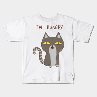 Funny cat, I&#39;m hungry Kids T-Shirt